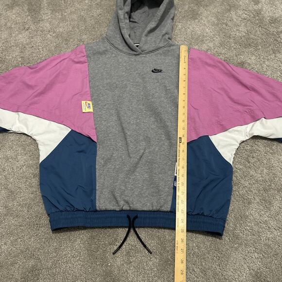 Nike Sportswear Hoodie Mens Small Patchwork Windbreaker CJ2029-091 - Picture 6 of 7